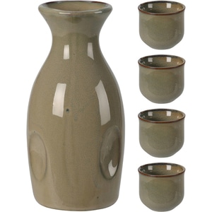 Set pahare EXCELLENT HOUSEWARE Q94000070, 5 piese, ceramica, crem