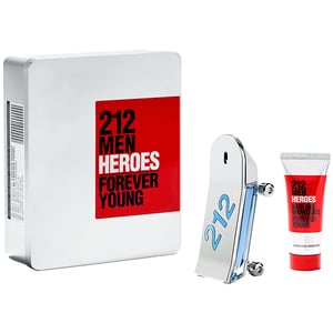 Set cadou CAROLINA HERRERA 212 Heroes: Apa de toaleta 90ml + Gel de dus, 100ml