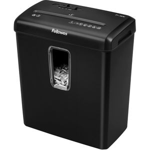 Distrugator documente manual FELLOWES P-30C, 6 coli, 15l, Cross-cut, negru