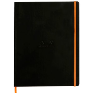 Agenda CLAIREFONTAINE Rhodiarama, A4, 80 file, hartie ivory, negru