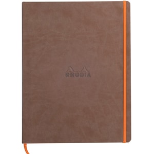 Agenda CLAIREFONTAINE Rhodiarama, A4, 80 file, hartie ivory, maro inchis