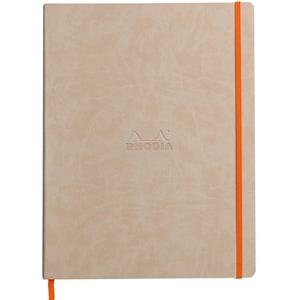 Agenda CLAIREFONTAINE Rhodiarama, A4, 80 file, hartie ivory, bej