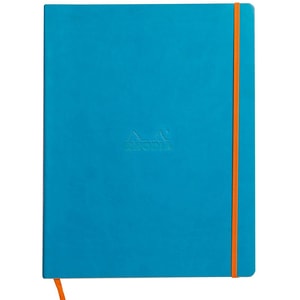Agenda CLAIREFONTAINE Rhodiarama, A4, 80 file, hartie ivory, turcoaz
