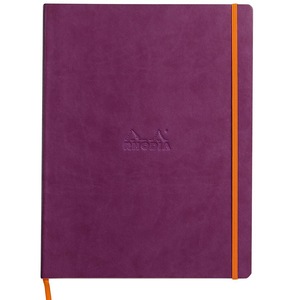 Agenda CLAIREFONTAINE Rhodiarama, A4, 80 file, hartie ivory, mov
