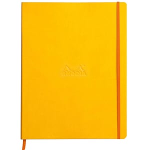 Agenda CLAIREFONTAINE Rhodiarama, A4, 80 file, hartie ivory, galben