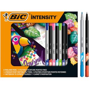 Set linere BIC Intensity, 8 bucati, multicolor