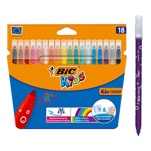 Carioci BIC Kid Couleur, 18 culori