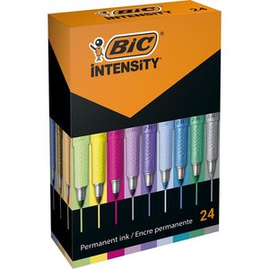 Set markere BIC Intensity, 24 bucati, multicolor