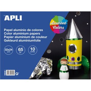 Hartie de aluminiu APLI AL166490, 10 bucati, diverse culori