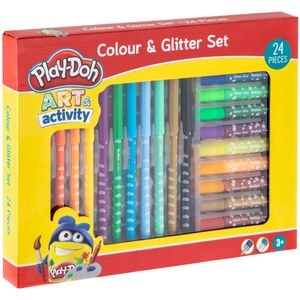 Set carioci si lipici CRAFT PlayDoh, 24 piese, multicolor