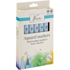 Set markere acuarelabile CRAFT JK721427, 6 bucati, multicolor