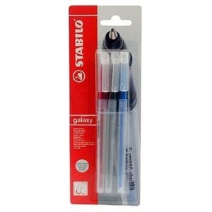 Set 3 pixuri fara mecanism STABILO Galaxy 818, 0.45 mm, multicolor