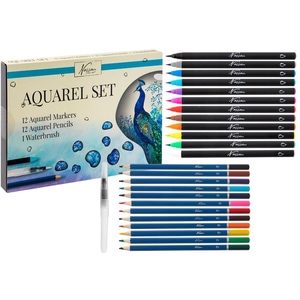 Set instrumente colorat NASSAU Creative Craft, 25 piese