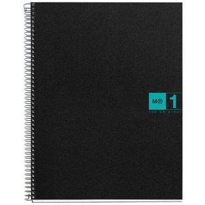 Caiet pentru scoala MIQUELRIUS Original, Matematica, A5, 80 file, legatura spirala, negru-bleu