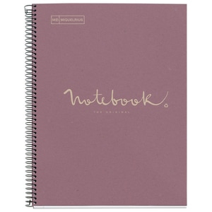 Caiet pentru scoala MIQUELRIUS EcoLavender Emotions, matematica, A4, 80 file, legatura spirala, roz