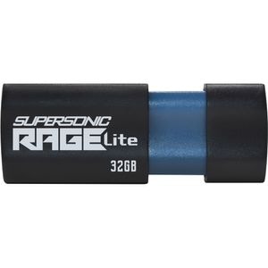 Memorie USB PATRIOT Supersonic Rage Lite, 32GB, USB 3.2 Gen 1, negru