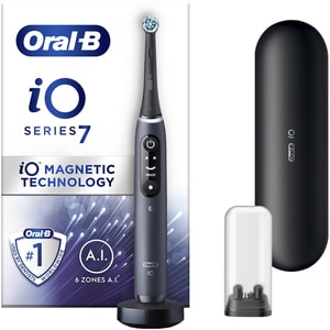 Periuta de dinti electrica ORAL-B iO 7, Bluetooth, Curatare 3D, 5 programe, 1 capat, negru