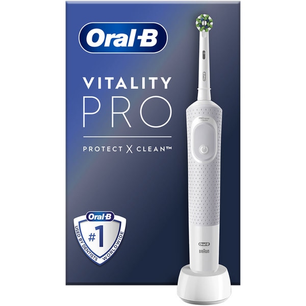 Periuta de dinti electrica ORAL-B Vitality Pro, 7600 oscilatii/min, Curatare 2D, 3 programe, 1 capat, alb