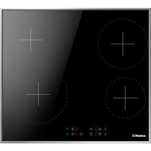 Plita incorporabila HANSA BHCI66377, Vitroceramica, 4 arzatoare, Touch Control, negru