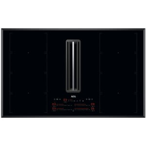 Plita incorporabila cu hota integrata AEG CCE84779FB, Inductie, 4 arzatoare, Touch control, negru