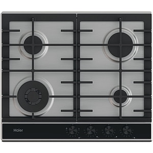 Plita incorporabila HAIER HAHG6BF4XH, Gaz, 4 arzatoare, Wok, inox-negru