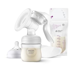 Kit pompa de san manuala PHILIPS AVENT SCF430/20, 125 ml, alb-transparent
