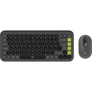 Kit mouse si tastatura wireless LOGITECH Pop Icon Combo, Bluetooth, grafit