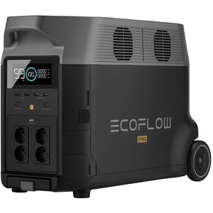 Statie incarcare ECOFLOW Delta Pro, 3600Wh, 3600W, USB C, USB A, Schuko, Fast charge, negru