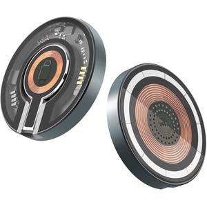 Incarcator wireless PROMATE MagRing pentru iPhone, Apple Watch, 1xUSB-C, universal, Magsafe, 15W, negru