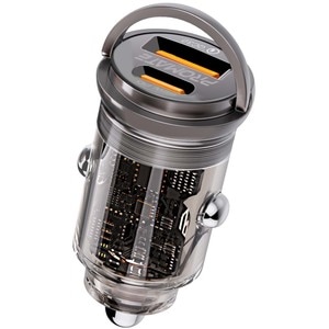 Incarcator auto PROMATE TransDrive-65W, 1xUSB-C Power Delivery 65W, 1xUSB-A Quick Charge 18W, negru