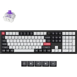 Tastatura Gaming Wireless mecanica KEYCHRON Q6 HE Carbon, Bluetooth, USB, Layout US, negru