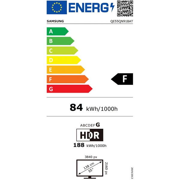Televizor Neo QLED Smart SAMSUNG 55QN91B, Ultra HD 4K, HDR, 138cm