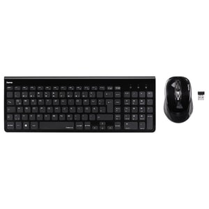 Kit tastatura si mouse Wireless HAMA Trento, USB, Layout RO, negru