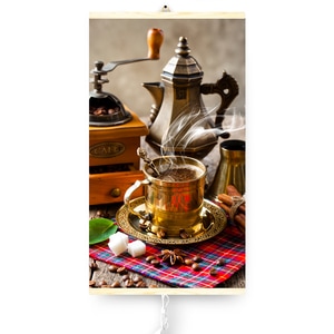 Panou radiant de perete TRIO Coffee, 2 trepte de putere, 420W, multicolor