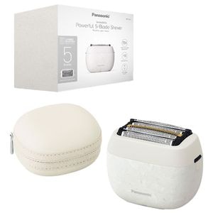 Aparat de ras portabil PANASONIC ES-PV6B-W803 Seria 900, Wet&Dry, autonomie 50 min, 5 elemente taiere, husa voiaj, alb