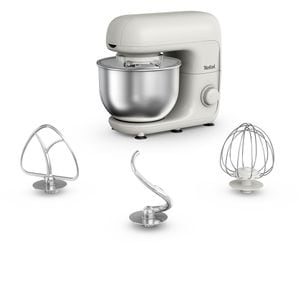 Robot de bucatarie TEFAL Essential QB160138, vas 4.8l, 800W, 6 trepte viteza, alb-argintiu