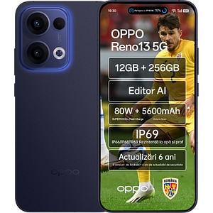 Telefon OPPO Reno13 5G, 256GB, 12GB RAM, Dual SIM, Luminous Blue
