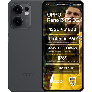 Telefon OPPO Reno13 FS 5G, 512GB, 12GB RAM, Dual SIM, Graphite Grey
