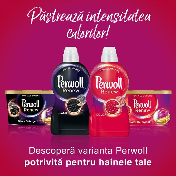 Detergent lichid PERWOLL Renew Color, 2.88 l, 48 spalari
