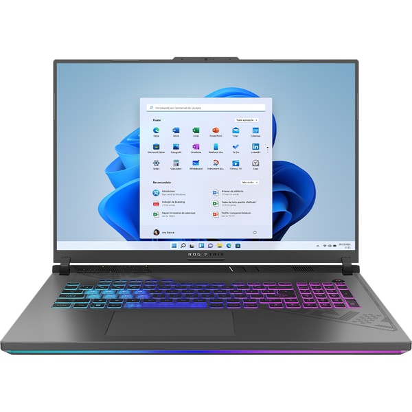 Laptop Gaming ASUS ROG Strix G18, G814JV-N6035W, Intel Core, i7-13650HX (TBD), 18-inch, QHD+ 16:10 (2560 x 1600, WQXGA), 240Hz, GN21-X4 (RTX 4060), Intel UHD Graphics, 8GB DDR5-4800 SO-DIMM 2, 1TB