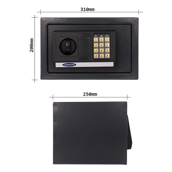 Seif mobila ROTTNER Atlantis Mini, Inchidere electronica, 230 x 310 x 200 mm, antracit