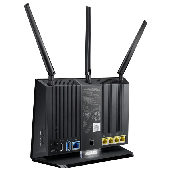 Flock attractive Grounds Router Wireless Gigabit ASUS RT-AC68U, Dual-Band 600 + 1300 Mbps, USB 3.0,  negru