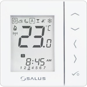 Termostat programabil wireless incalzire pardoseala SALUS VS20WRF, alb
