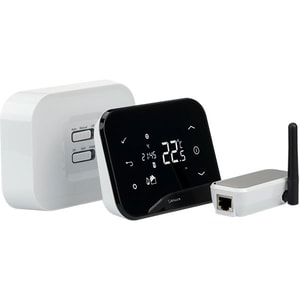 Termostat programabil wireless pentru centrala SALUS iT500, alb-negru