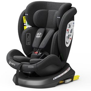 Scaun auto BUF BOOF TWT Plus rotativ 360 grade ISIZETWTBJ, Isofix, 0-36 kg, R129, negru