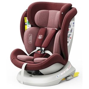 Scaun auto BUF BOOF TWT Plus rotativ 360 grade ISIZETWTRED, Isofix, 0-36 kg, R129, rosu-alb