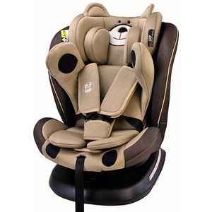 Scaun auto BUF BOOF Plus i-Size rotativ 360 grade ISIZEURSCOF, Isofix, 0-36 kg, maro-negru