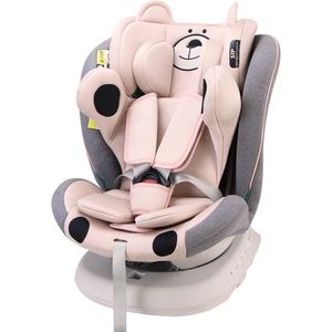 Scaun auto BUF BOOF Plus i-Size rotativ 360 grade ISIZEURSPINK, Isofix, 0-36 kg, roz-negru