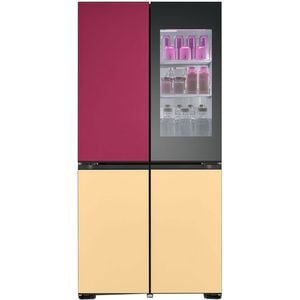 Side by Side LG GMV960NNME, No Frost, MoodUP, 617 l, H 187 cm, Clasa E, Wi-Fi, multicolor