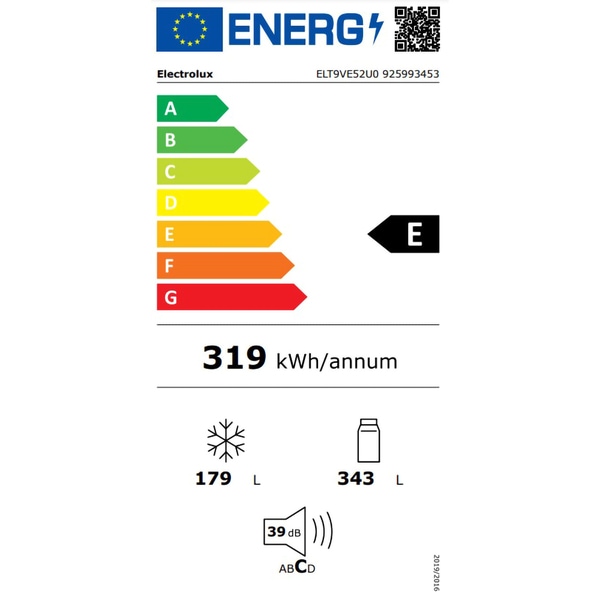 Side by Side ELECTROLUX ELT9VE52U0, Frost Free, 522 l, H 190 cm, Clasa E, inox